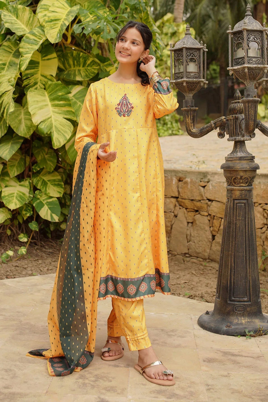 Ochre RTW Printed Girls 3 Piece Herringbone  COR-112 - Summer Collection