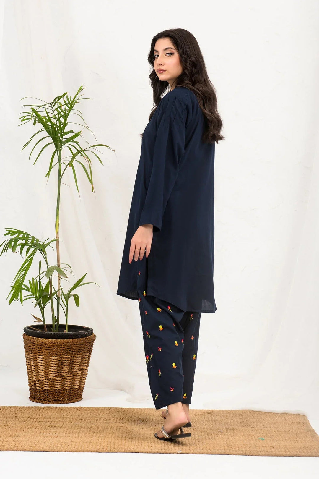 Ochre RTW Embroidered Girls 2 Piece Cotton  SOLE- 01 - Summer Collection