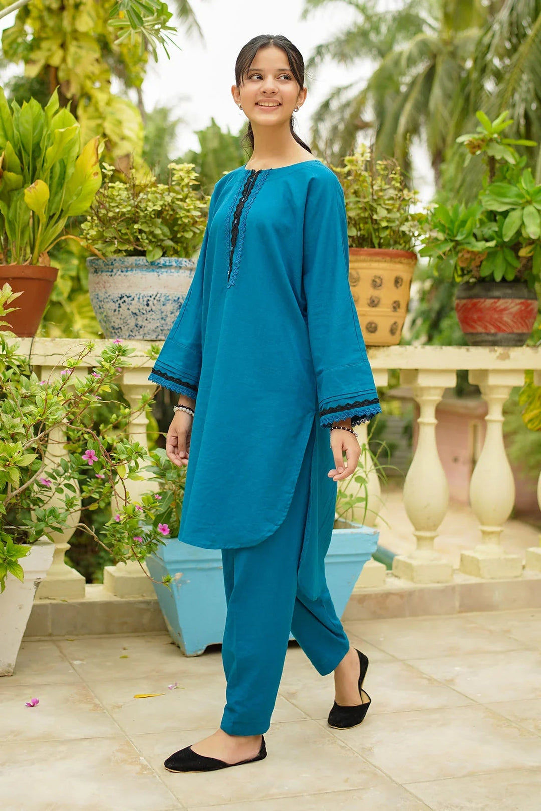 Ochre RTW Embroidered Girls 2 Piece Khaddar Embellished SC-39 - Winter Collection