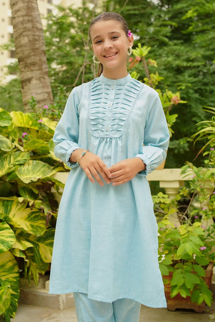 Ochre RTW Embroidered Girls 2 Piece Khaddar Embellished SC-38 - Winter Collection