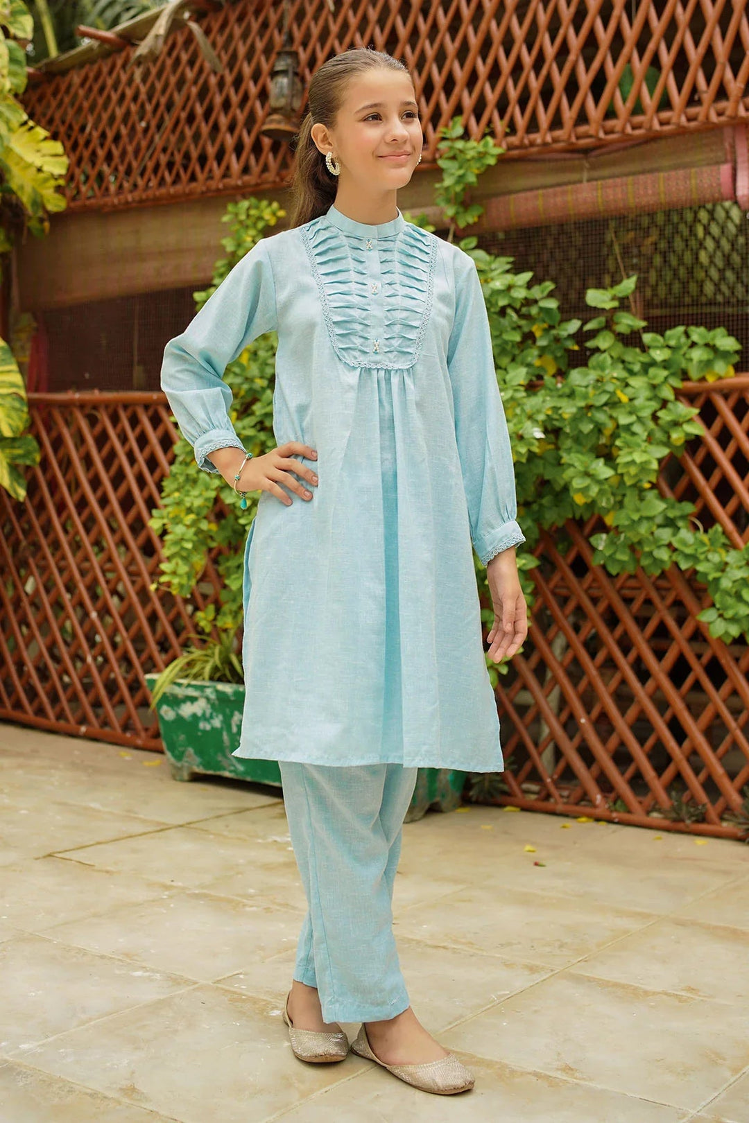 Ochre RTW Embroidered Girls 2 Piece Khaddar Embellished SC-38 - Winter Collection