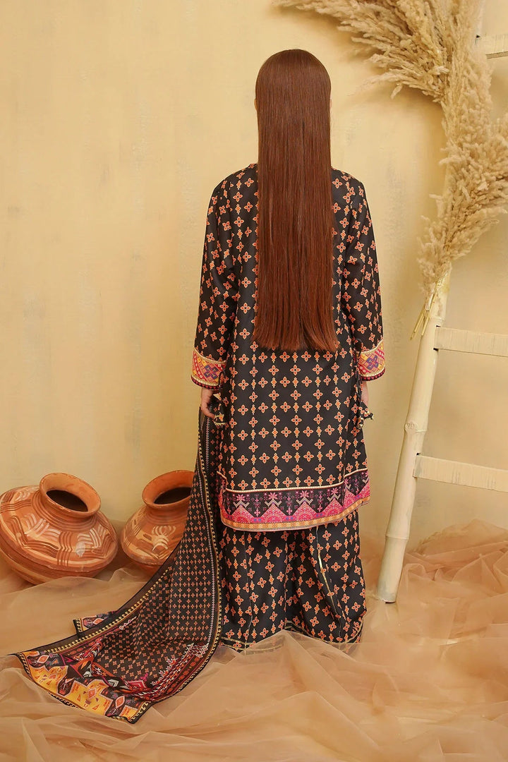 Ochre Girls Pret Printed Swiss Lawn 3 Piece Suit CORF-07 - Summer Collection