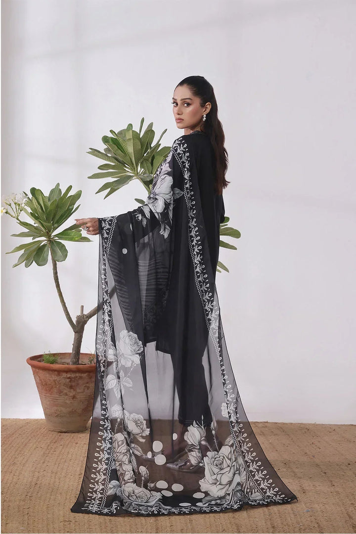 Ochre Women RTW Cotton 3 Piece Suit Black Cotton Kurta Embellished - Festive Collection