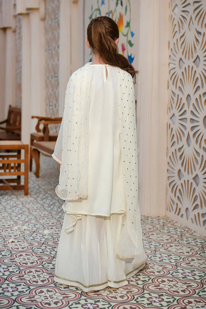 Ochre RTW Embroidered Girls 3 Piece Chiffon Hand Adda Work AC-62 - Summer Collection