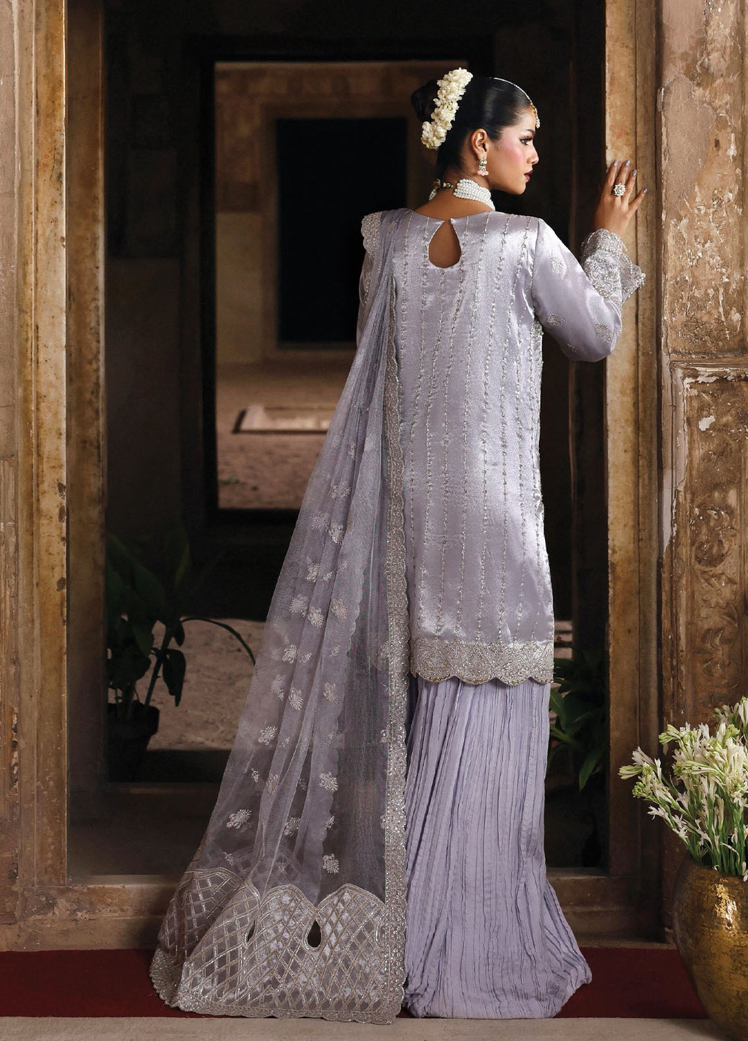 Romansiyyah by Eman Adeel Embroidered Chiffon Suits Unstitched 3 Piece EA25RLF Aabroo - Formals Collection