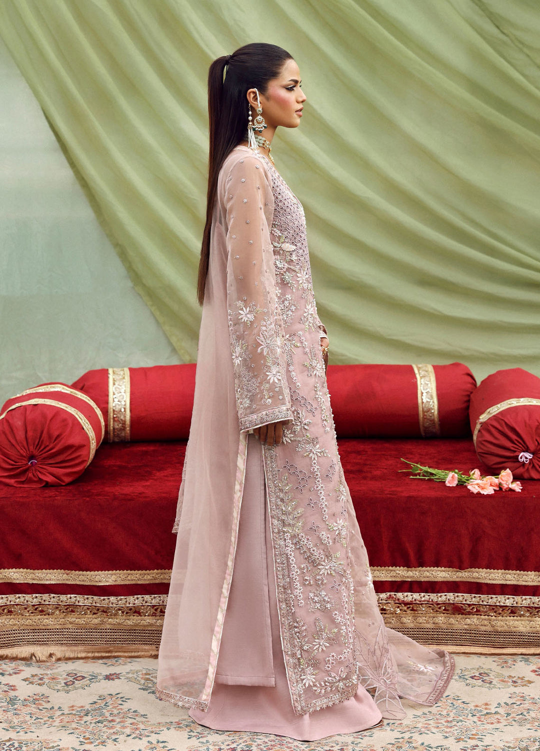 Romansiyyah by Eman Adeel Embroidered Chiffon Suits Unstitched 3 Piece EA25RLF Gul Rukh - Formals Collection