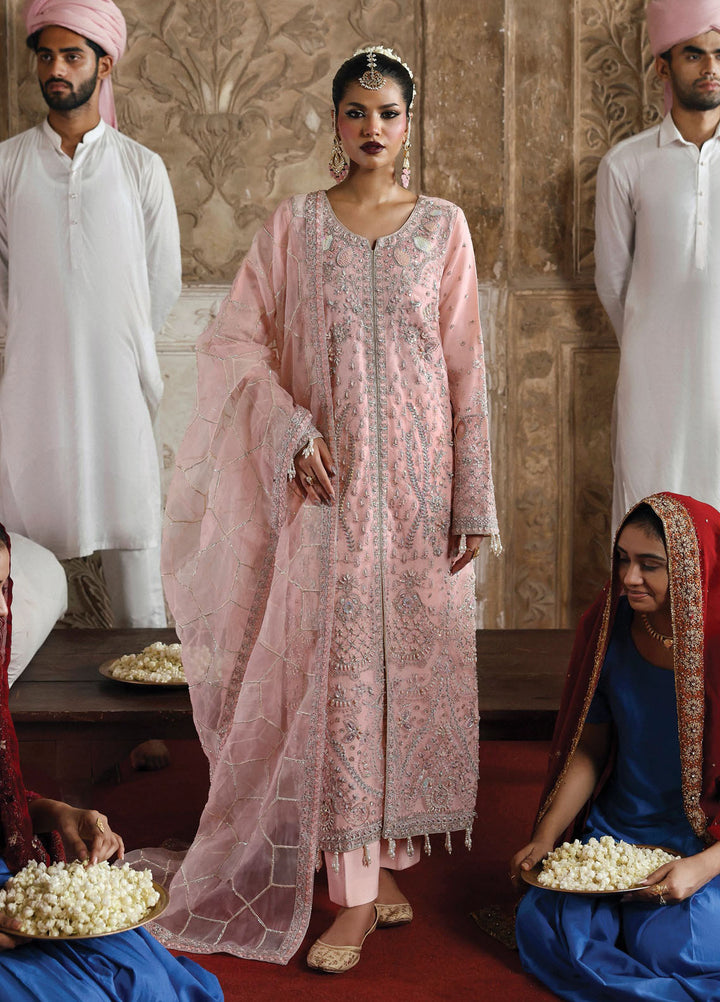 Romansiyyah by Eman Adeel Embroidered Chiffon Suits Unstitched 3 Piece EA25RLF Gul Sheen - Formals Collection