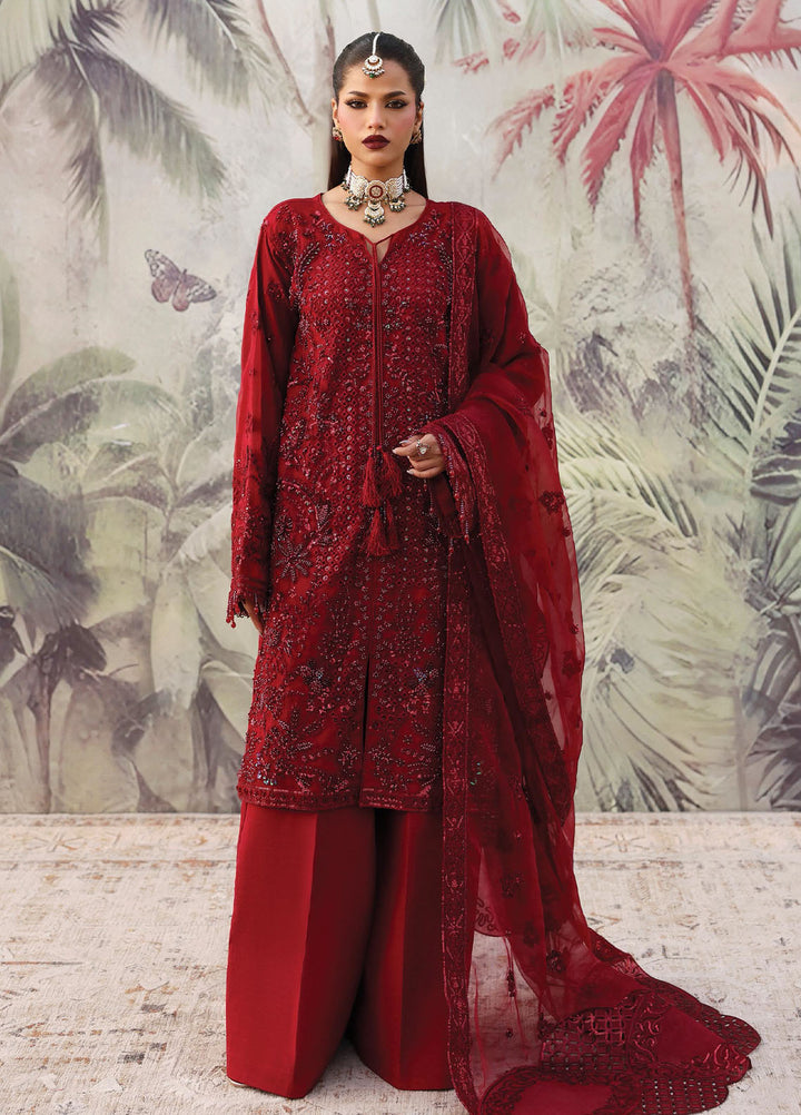Romansiyyah by Eman Adeel Embroidered Chiffon Suits Unstitched 3 Piece EA25RLF Noor Mahal - Formals Collection