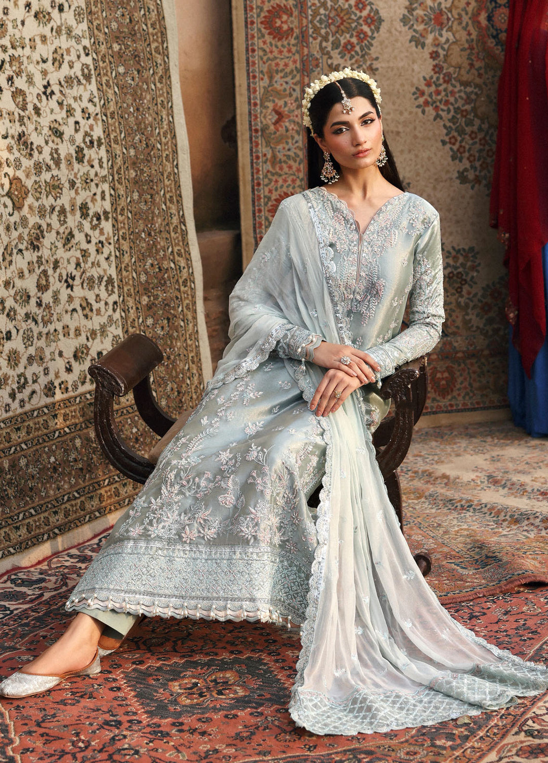 Romansiyyah by Eman Adeel Embroidered Chiffon Suits Unstitched 3 Piece EA25RLF Shabeena - Formals Collection