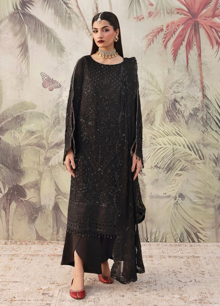 Romansiyyah by Eman Adeel Embroidered Chiffon Suits Unstitched 3 Piece EA25RLF Zareenah - Formals Collection