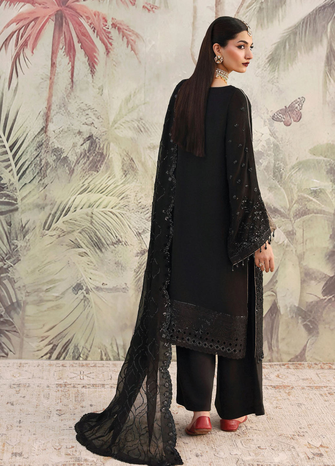 Romansiyyah by Eman Adeel Embroidered Chiffon Suits Unstitched 3 Piece EA25RLF Zareenah - Formals Collection