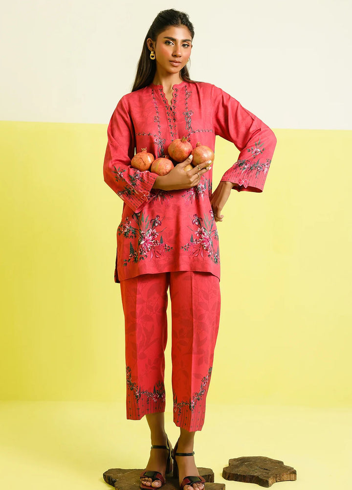Elara by Sahar Embroidered Marina Twill Suits Unstitched 2 Piece SHR25EP Rosewater Bloom - Winter Collection