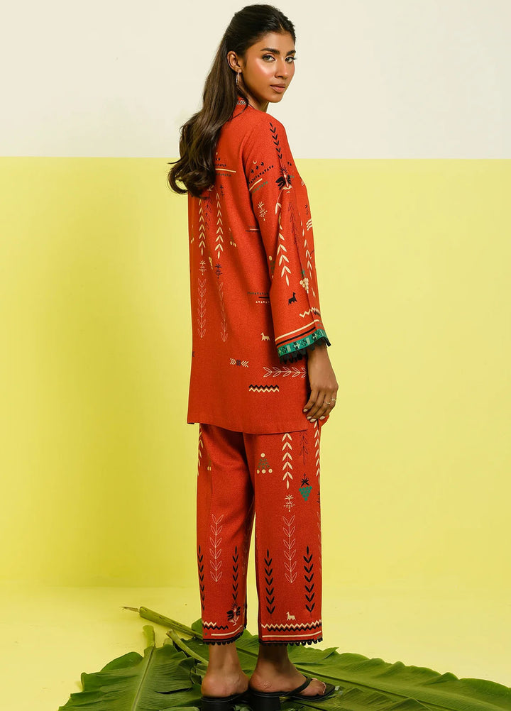 Elara by Sahar Embroidered Marina Twill Suits Unstitched 2 Piece SHR25EP Rustic Aztec - Winter Collection