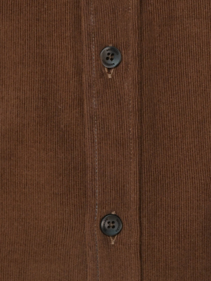 Brumano Ready To Wear Shirts Men 1 Piece Cotton Rusty Brown Corduroy Shirt 0-31-025-4525 - Summer Collection
