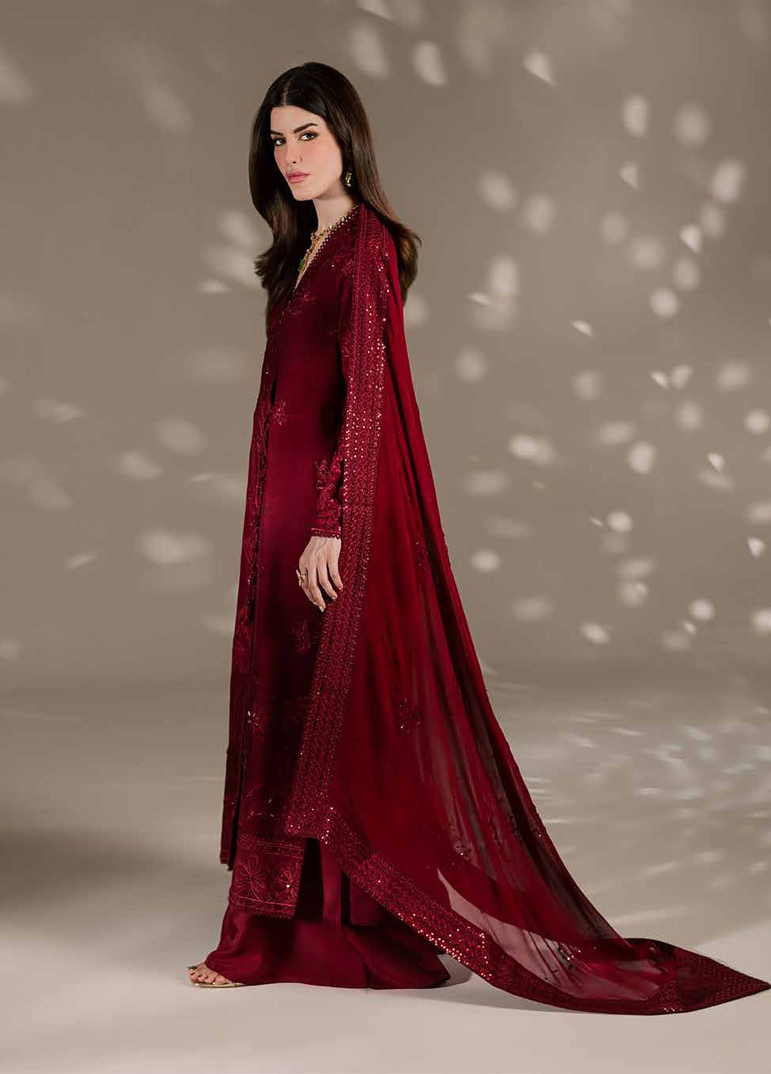 The Silk by Nureh Unstitched Embroidered Premium Silk 3 Piece Suit NU26USF S-32 - Festive Collection