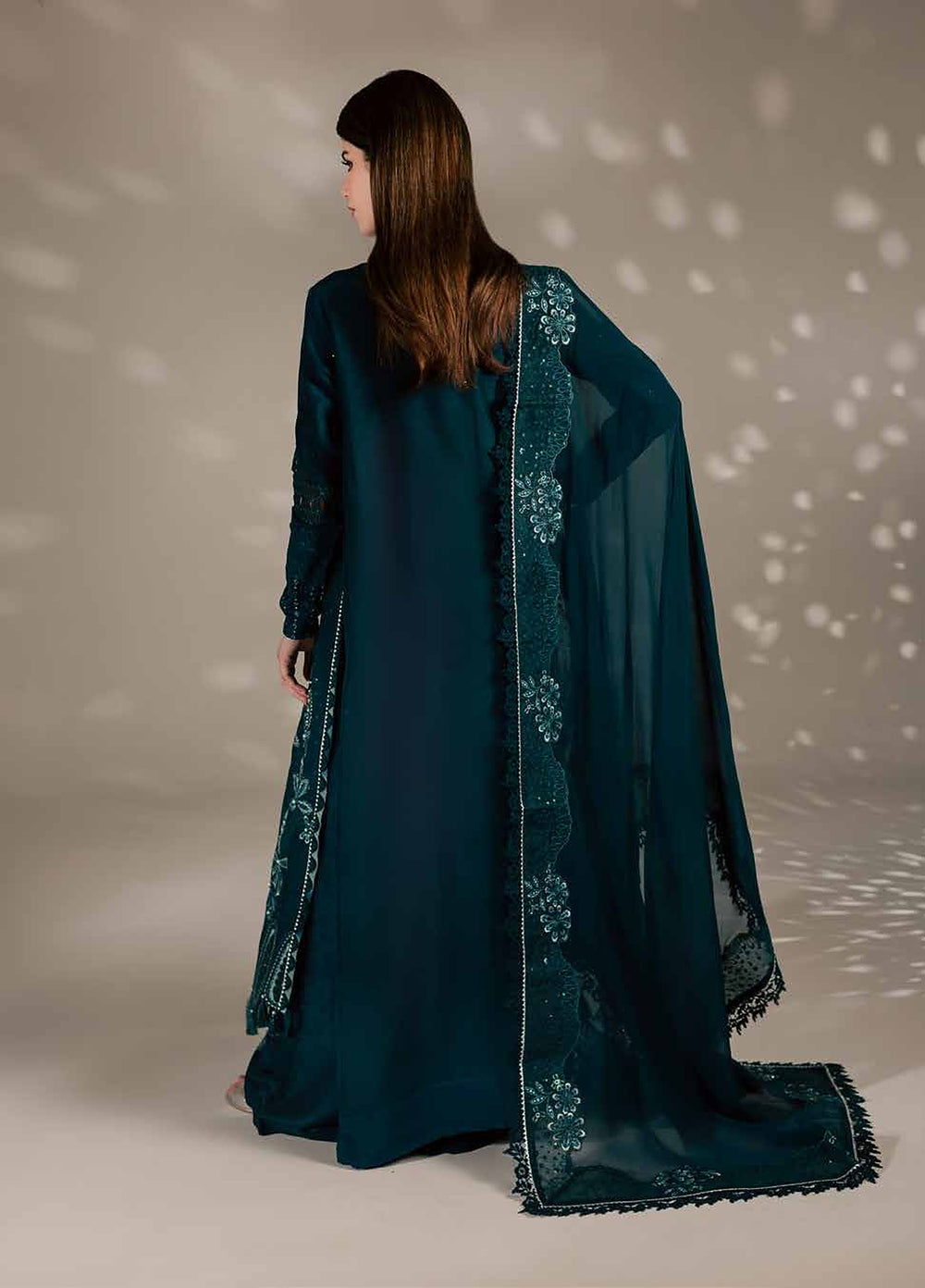 The Silk by Nureh Unstitched Embroidered Premium Silk 3 Piece Suit NU26USF S-33 - Festive Collection