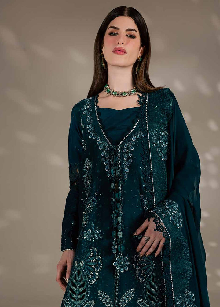 The Silk by Nureh Unstitched Embroidered Premium Silk 3 Piece Suit NU26USF S-33 - Festive Collection