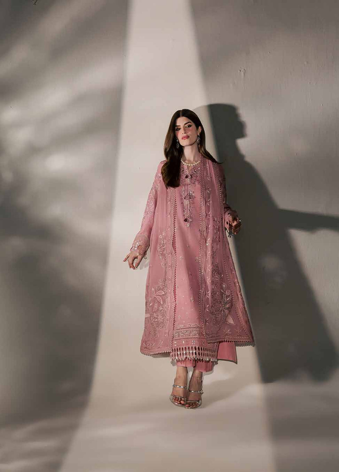 The Silk by Nureh Unstitched Embroidered Premium Silk 3 Piece Suit NU26USF S-35 - Festive Collection