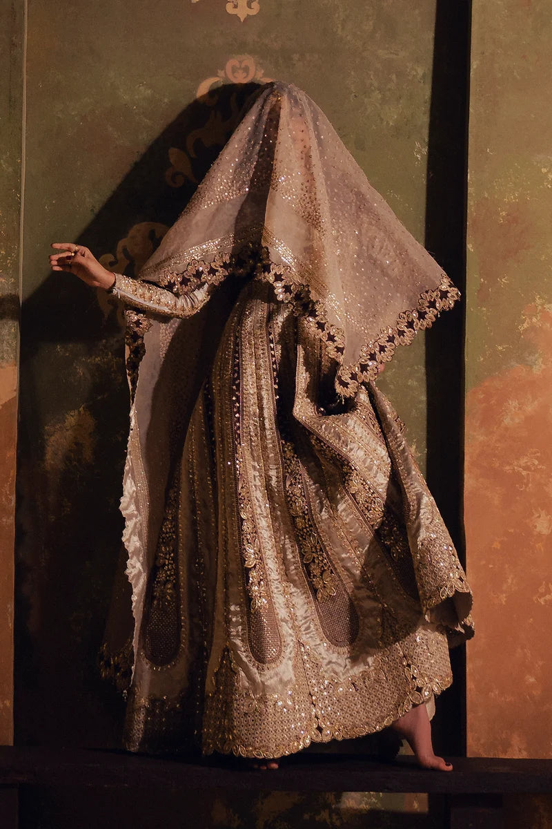 Jahan Ara by Zarposh Unstitched Embroidered Raw Silk 2 Piece Suit ZP26UWJ Parisa - Wedding Collection
