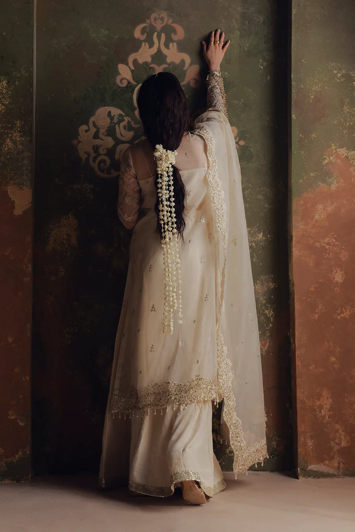 Jahan Ara by Zarposh Unstitched Embroidered Organza 3 Piece Suit ZP26UWJ ROSHANAY - Wedding Collection
