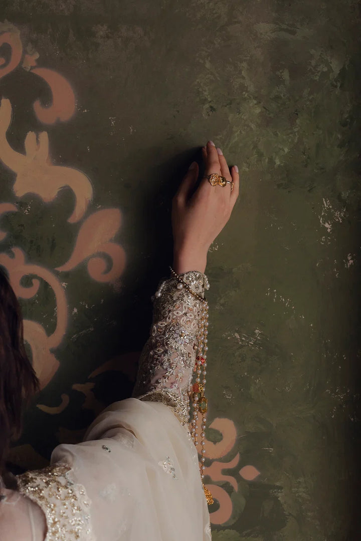 Jahan Ara by Zarposh Unstitched Embroidered Organza 3 Piece Suit ZP26UWJ ROSHANAY - Wedding Collection
