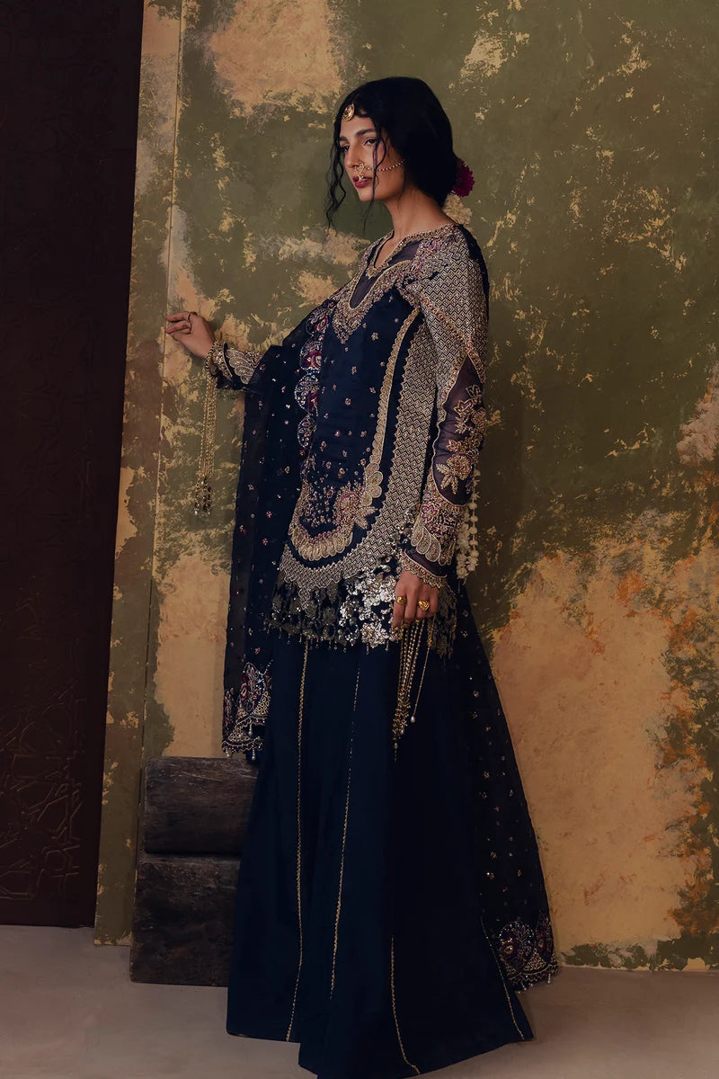 Jahan Ara by Zarposh Unstitched Embroidered Organza 3 Piece Suit ZP26UWJ FEROZAH - Wedding Collection