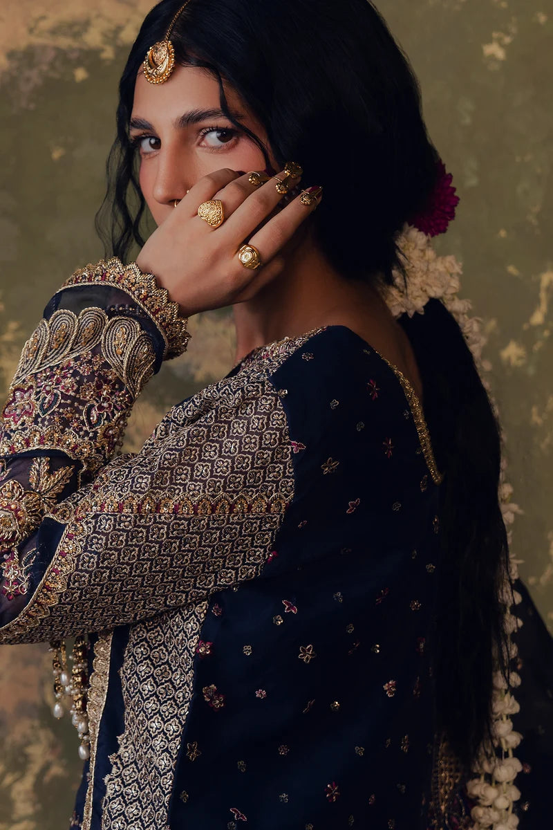 Jahan Ara by Zarposh Unstitched Embroidered Organza 3 Piece Suit ZP26UWJ FEROZAH - Wedding Collection