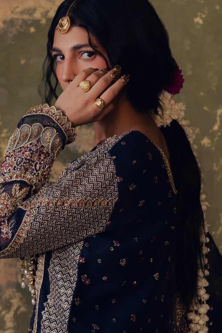 Jahan Ara by Zarposh Unstitched Embroidered Organza 3 Piece Suit ZP26UWJ FEROZAH - Wedding Collection