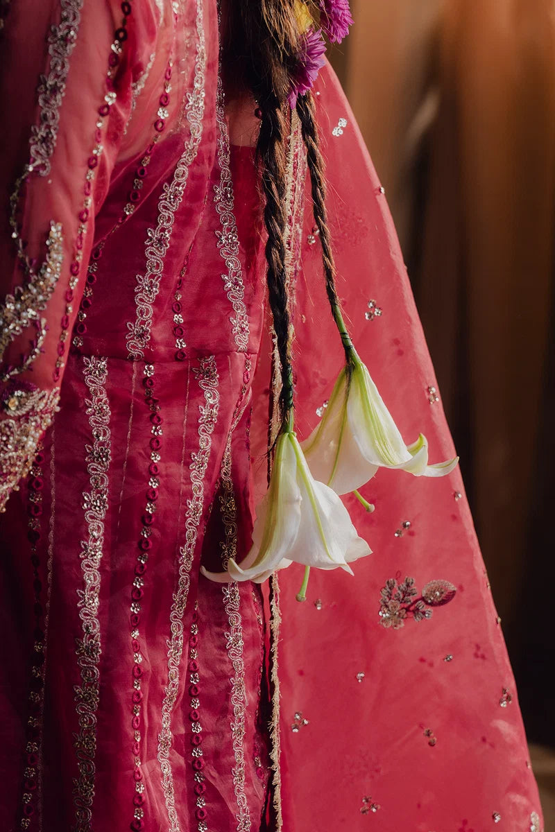Jahan Ara by Zarposh Unstitched Embroidered Organza 3 Piece Suit ZP26UWJ MEHRUNISA - Wedding Collection