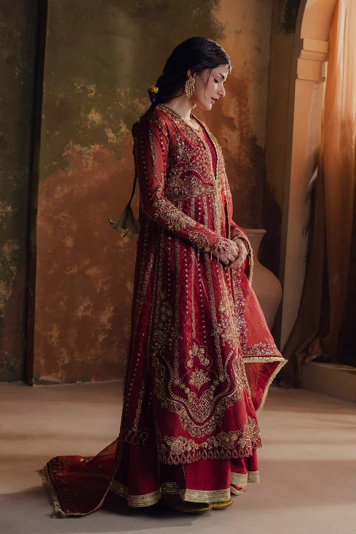 Jahan Ara by Zarposh Unstitched Embroidered Organza 3 Piece Suit ZP26UWJ MEHRUNISA - Wedding Collection
