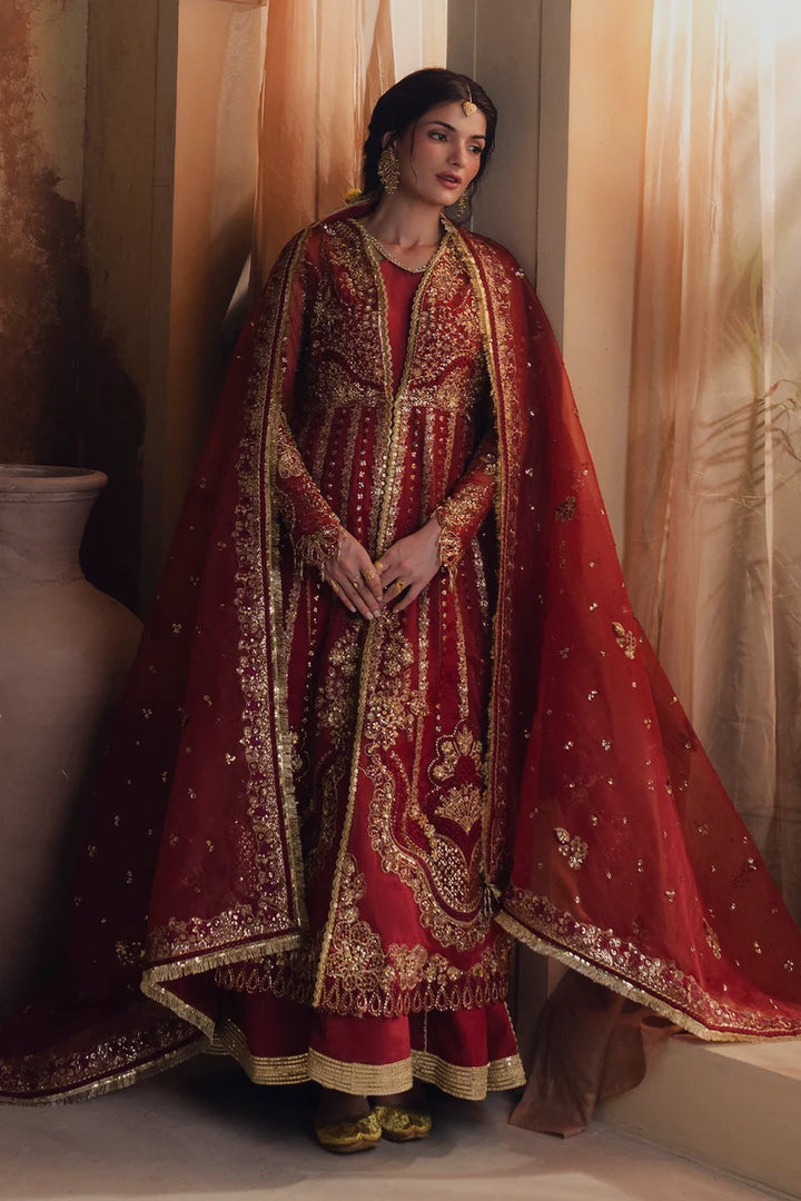 Jahan Ara by Zarposh Unstitched Embroidered Organza 3 Piece Suit ZP26UWJ MEHRUNISA - Wedding Collection