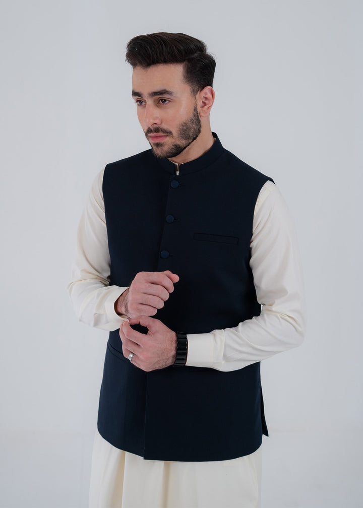Rangrez by Buraq Mens Waistcoat RTW Solids Suiting 1 Piece BRQ 188 Casual Collection
