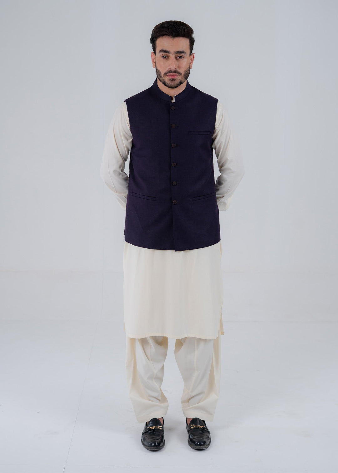Rangrez by Buraq Mens Waistcoat RTW Solids Wash N wear 1 Piece BRQ 189 Casual Collection