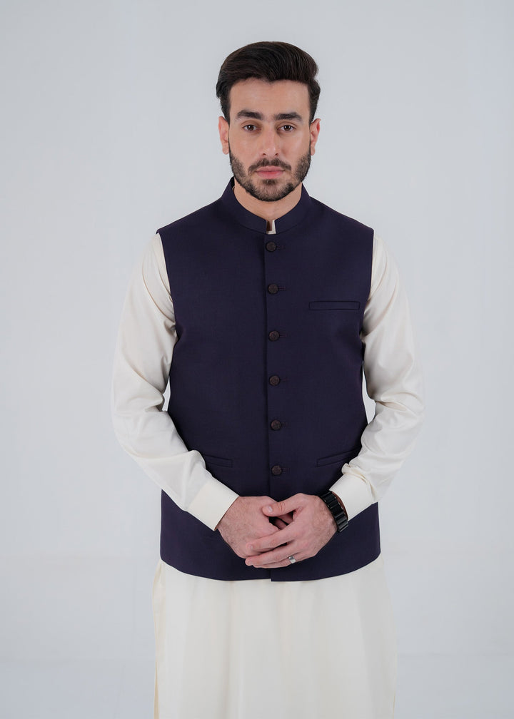 Rangrez by Buraq Mens Waistcoat RTW Solids Wash N wear 1 Piece BRQ 189 Casual Collection