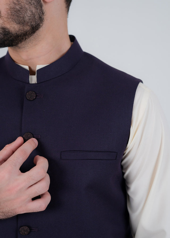 Rangrez by Buraq Mens Waistcoat RTW Solids Wash N wear 1 Piece BRQ 189 Casual Collection