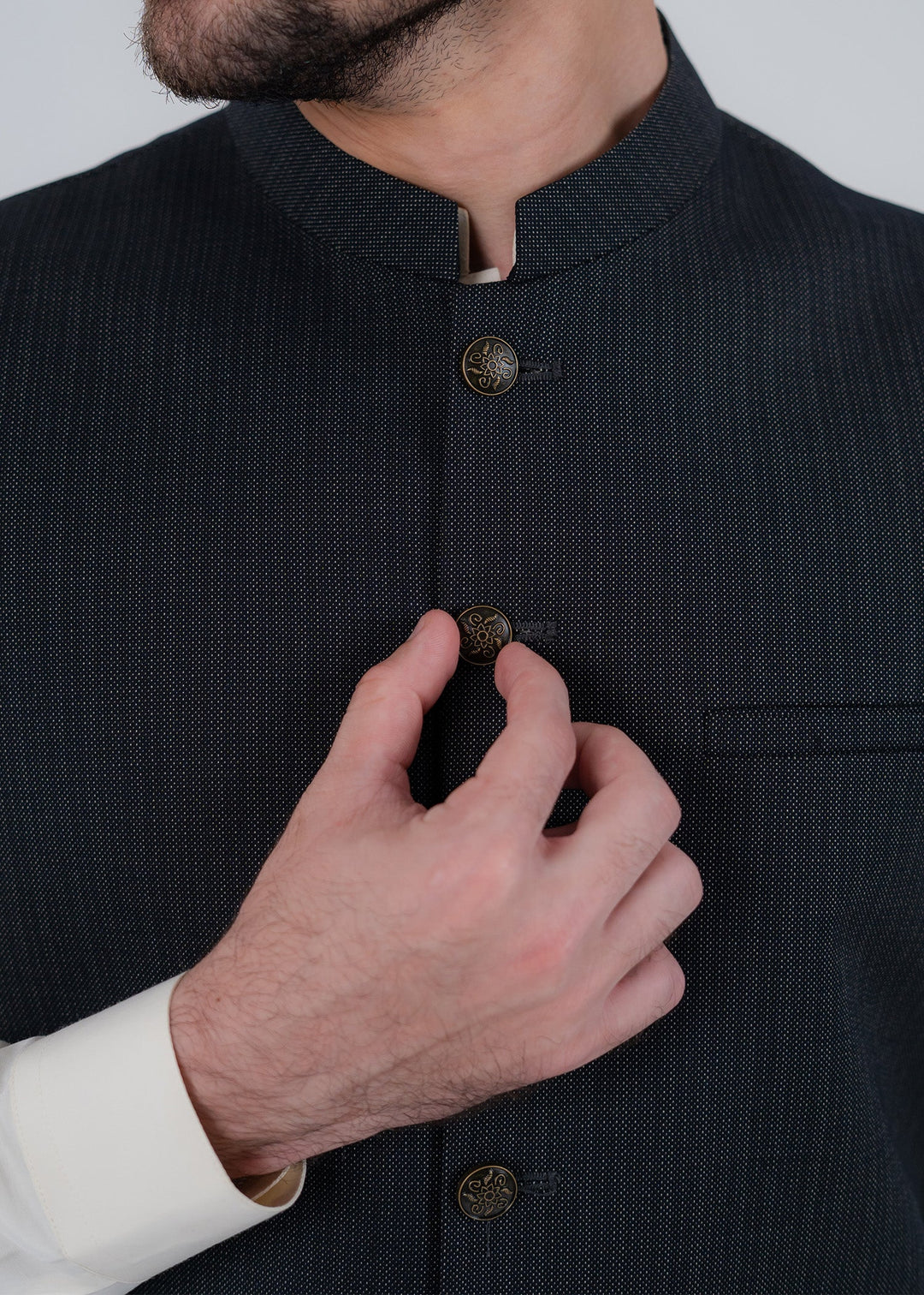 Rangrez by Buraq Mens Waistcoat RTW Solids Suiting 1 Piece BRQ 191 Casual Collection