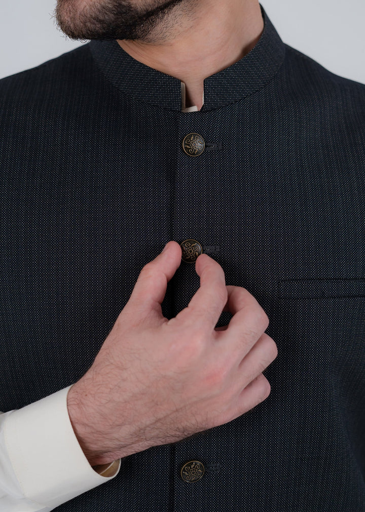 Rangrez by Buraq Mens Waistcoat RTW Solids Suiting 1 Piece BRQ 191 Casual Collection