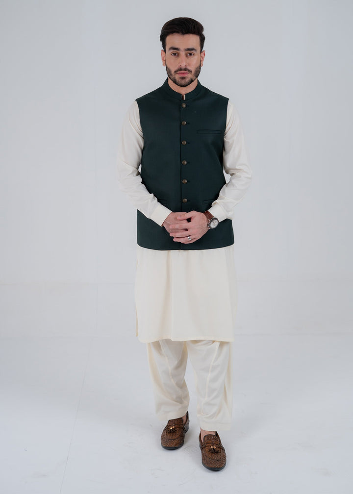 Rangrez by Buraq Mens Waistcoat RTW Solids Suiting 1 Piece BRQ 192 Casual Collection