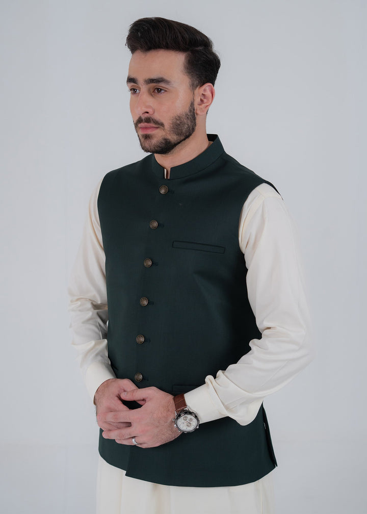 Rangrez by Buraq Mens Waistcoat RTW Solids Suiting 1 Piece BRQ 192 Casual Collection