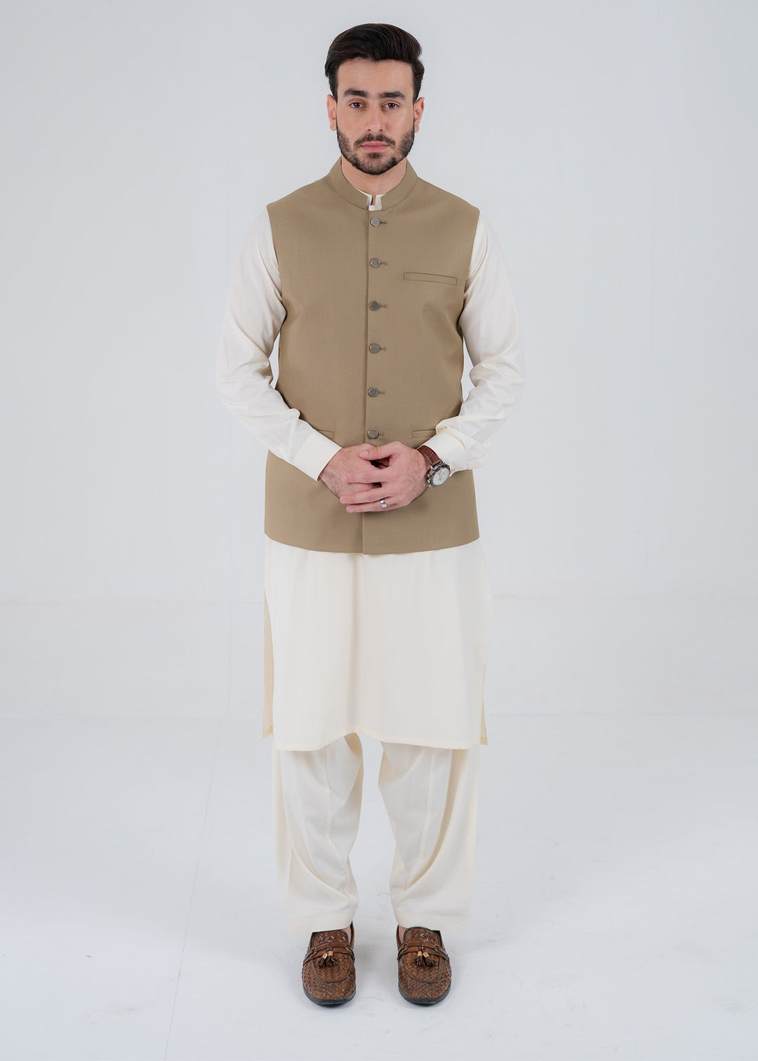 Rangrez by Buraq Mens Waistcoat RTW Solids Suiting 1 Piece BRQ 194 Casual Collection