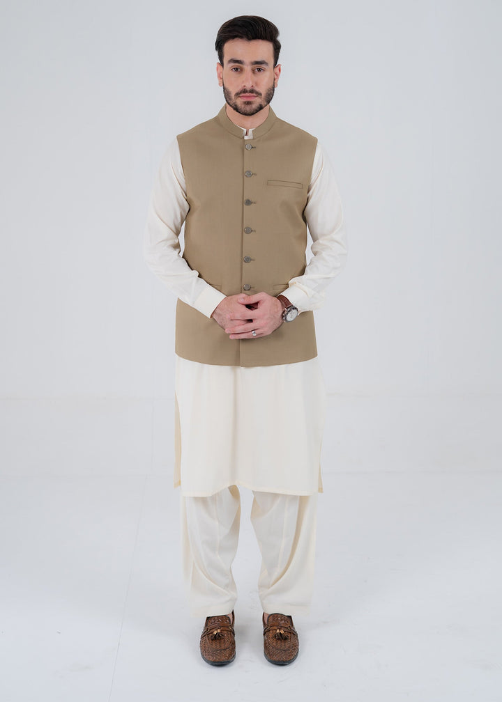 Rangrez by Buraq Mens Waistcoat RTW Solids Suiting 1 Piece BRQ 194 Casual Collection