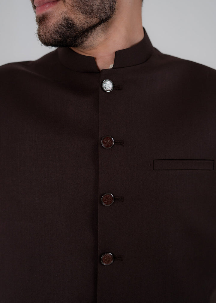 Rangrez by Buraq Mens Waistcoat RTW Solids Suiting 1 Piece BRQ 195 Casual Collection