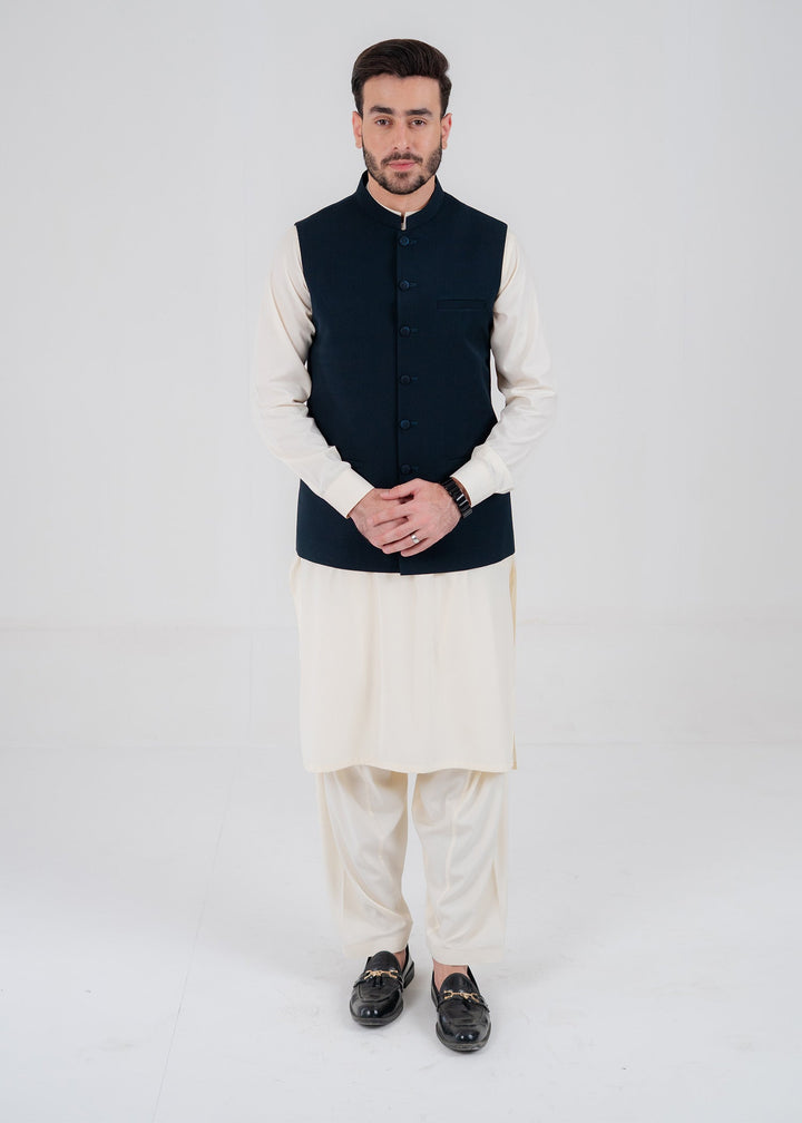Rangrez by Buraq Mens Waistcoat RTW Solids Suiting 1 Piece BRQ 196 Casual Collection