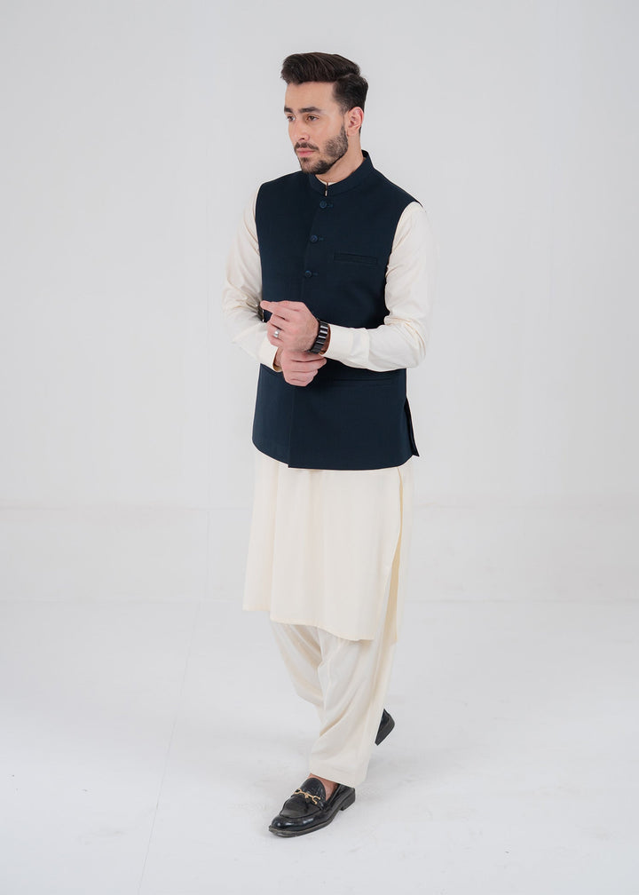 Rangrez by Buraq Mens Waistcoat RTW Solids Suiting 1 Piece BRQ 196 Casual Collection