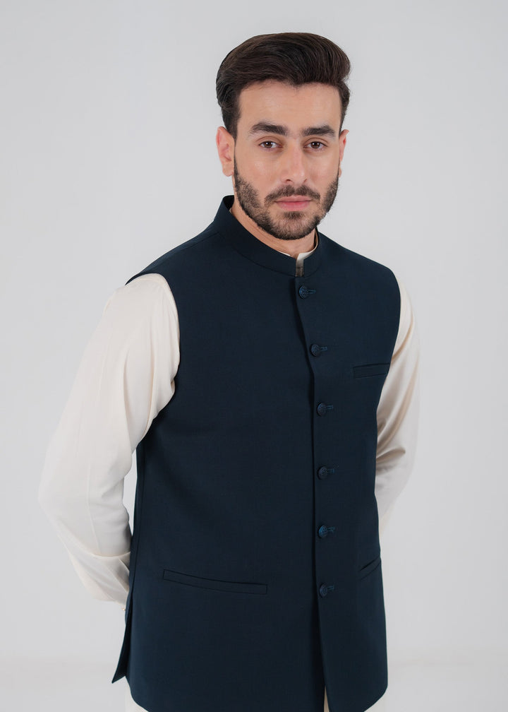 Rangrez by Buraq Mens Waistcoat RTW Solids Suiting 1 Piece BRQ 196 Casual Collection