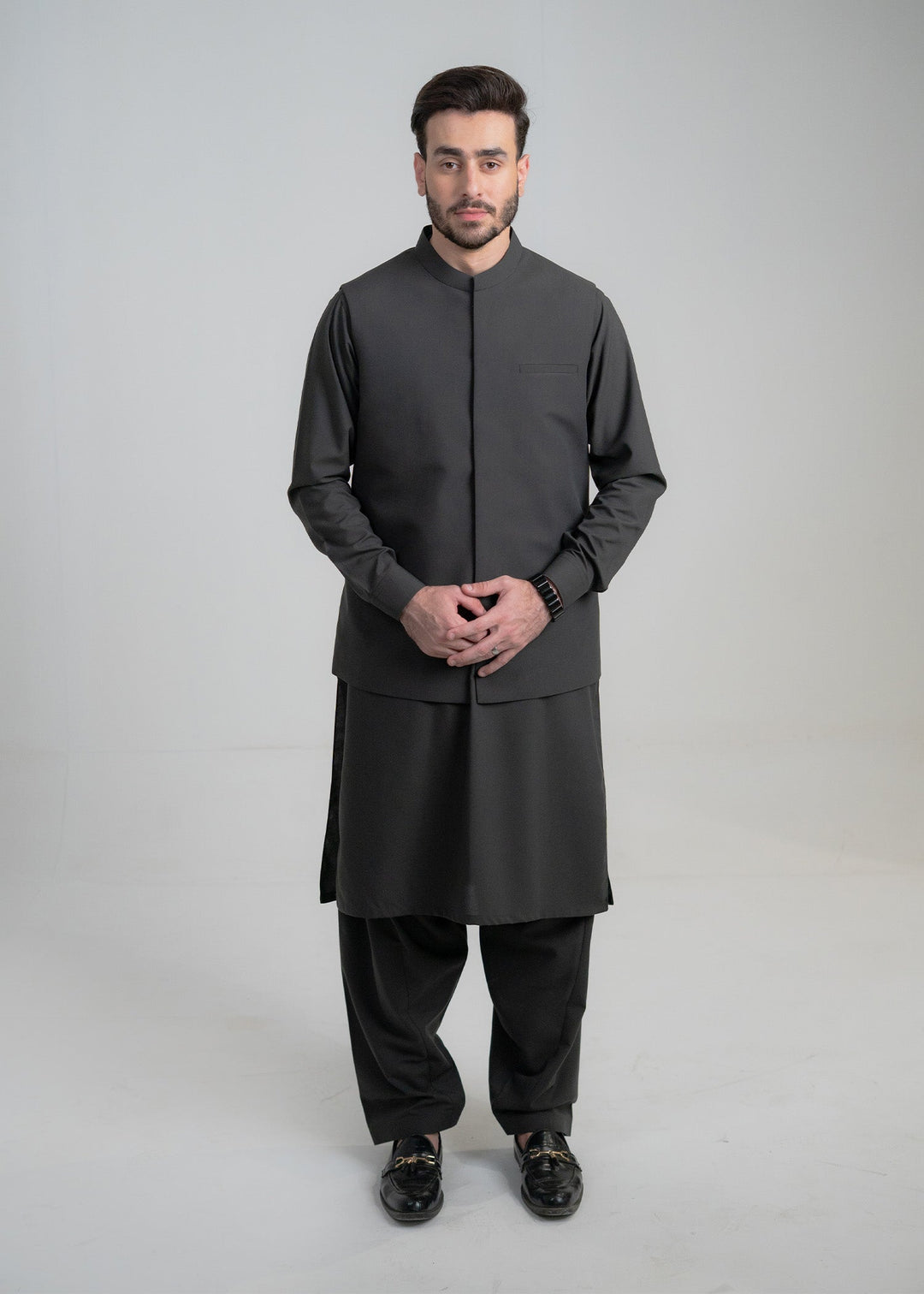 Abro by Buraq Mens RTW Solids Wash N Wear 3 Piece Suit Zenat Casual Collection
