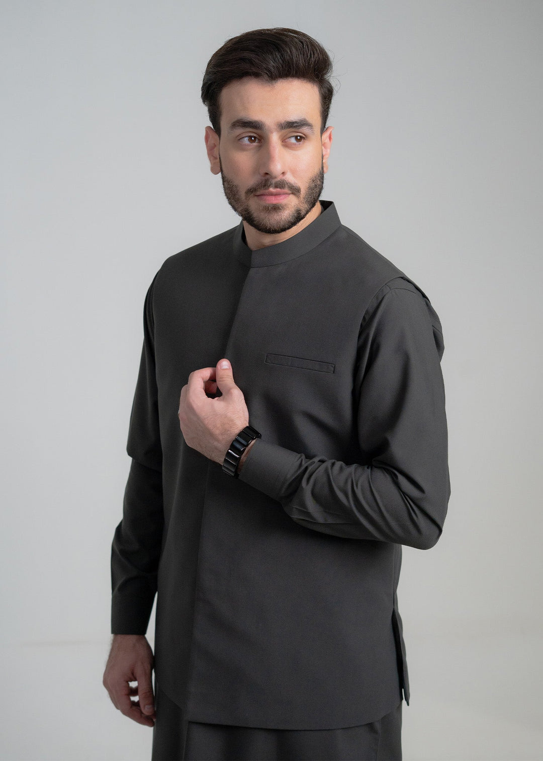 Abro by Buraq Mens RTW Solids Wash N Wear 3 Piece Suit Zenat Casual Collection