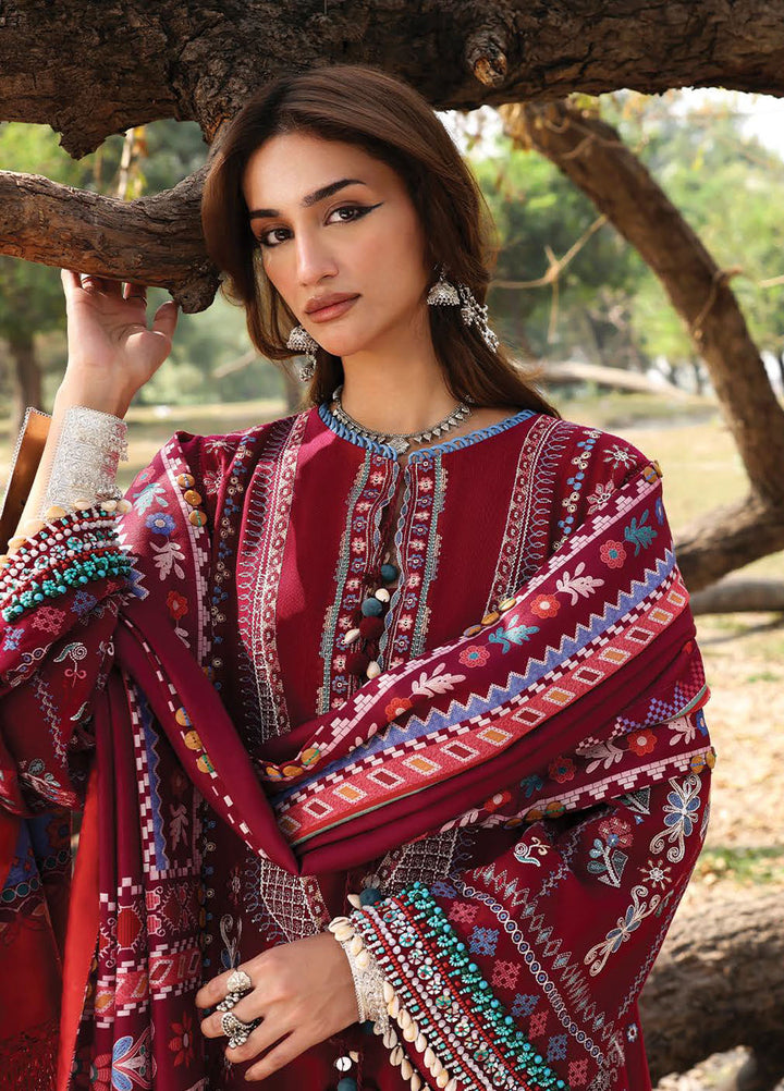 Siraa By Sadaf Fawad Khan Embroidered Khaddar Suits Unstitched 3 Piece SDF25SW SFK-D7 MEHRUNISA - Winter Collection
