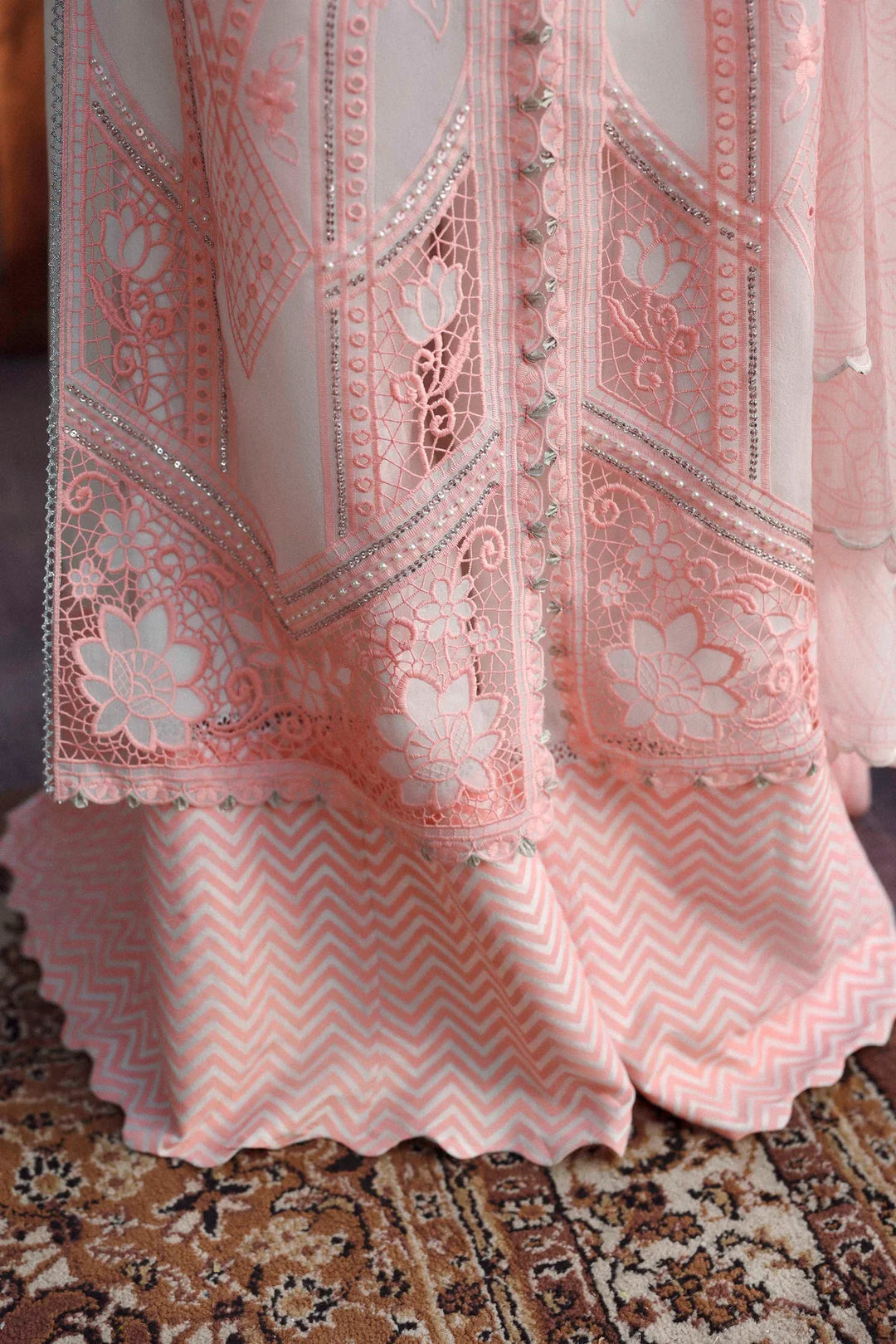 Sable Vogue Luxury Formals Unstitched Embroidered Swiss Voile 4 Piece Suit SL-02-26-V1 - Festive Collecion