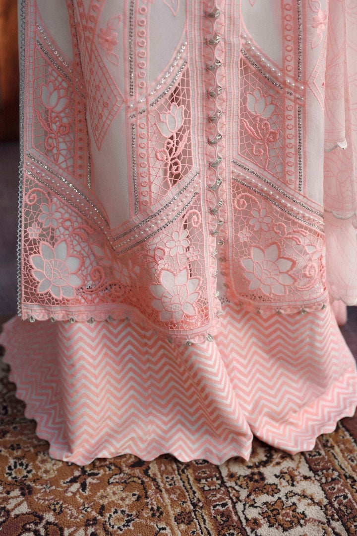 Sable Vogue Luxury Formals Unstitched Embroidered Swiss Voile 4 Piece Suit SL-02-26-V1 - Festive Collecion